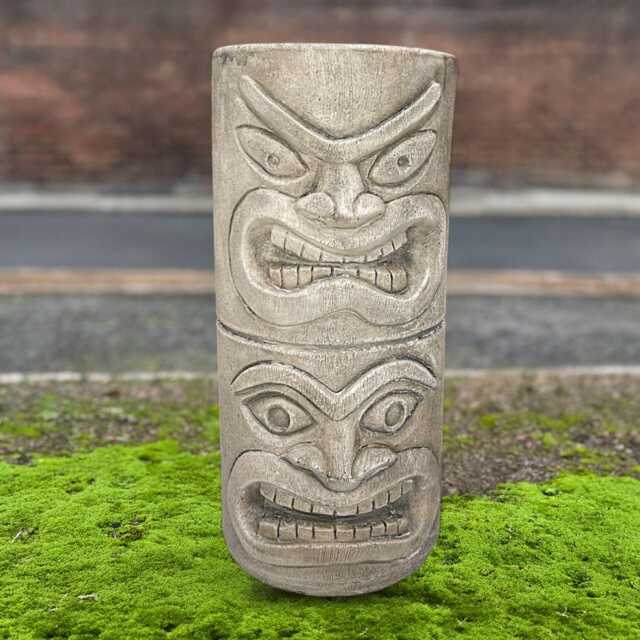 Concrete Tiki Totem Sculpture Tribal Stone Statue Polynesian Face Decor Handmade Cement Figurine Outdoor Garden Ornament Exotic Patio Art - image 1