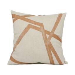 Harlequin - Sumi Linen/Copper Large Scale Abstract Geometric Cushion Cover Handmade Throw Pillow Designer Home D??cor - thumbnail 3