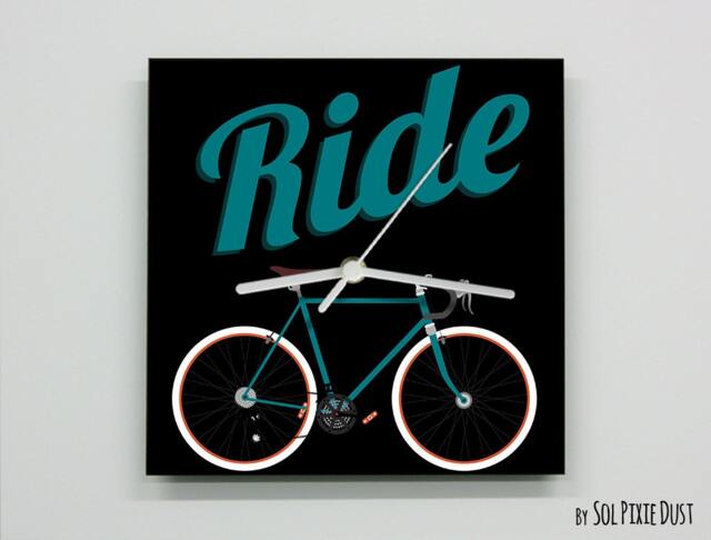 Ride A Bicycle Wall Clock - image 1