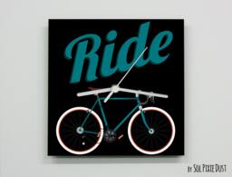 Ride A Bicycle Wall Clock - thumbnail 1