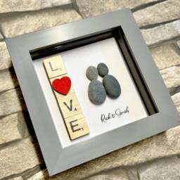Love Pebble Art, Personalised Gifts, Couple Gift For Boyfriend, Scrabble Gift, Best Valentines Wife Gifts Him - thumbnail 3