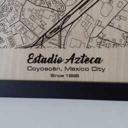 Estadio Azteca Wall Art Laser Engraved Wood, Club America Gift - thumbnail 3