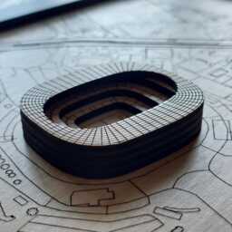 Estadio Azteca Wall Art Laser Engraved Wood, Club America Gift - thumbnail 2