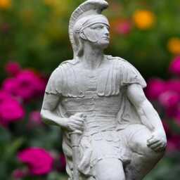 Concrete Medieval Soldier Statue Stone Warrior Figure Sword Knight Garden Sculpture Outdoor Yard Ornament Cement Decor History Lover Gift - thumbnail 3