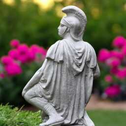 Concrete Medieval Soldier Statue Stone Warrior Figure Sword Knight Garden Sculpture Outdoor Yard Ornament Cement Decor History Lover Gift - thumbnail 4