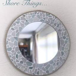 Sea Glass Mosaic Mirror Isle Of Wight Beach Decor, 15 - thumbnail 2