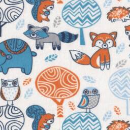 Custom Reversible Woodland Characters Baby Blanket - thumbnail 4
