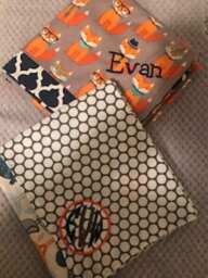 Custom Reversible Woodland Characters Baby Blanket - thumbnail 3