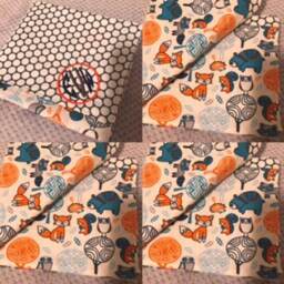 Custom Reversible Woodland Characters Baby Blanket - thumbnail 2