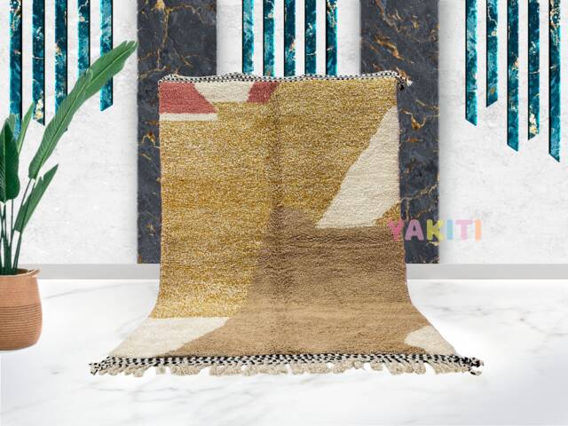 Yakiti - 6X9Ft Moroccan Rug, Beni Ourain Area Modern Wool Living Room Beniourain Handmade Soft Carpet, 184 cm X 280 - image 1