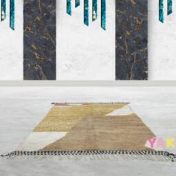 Yakiti - 6X9Ft Moroccan Rug, Beni Ourain Area Modern Wool Living Room Beniourain Handmade Soft Carpet, 184 cm X 280 - thumbnail 2