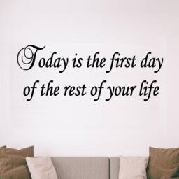 Vwaq Today Is The First Day Of Rest Your Life Inspirational Vinyl Wall Decals Motivational Home Decor Quote Quotes - thumbnail 1