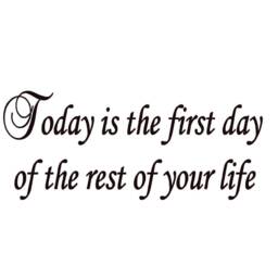 Vwaq Today Is The First Day Of Rest Your Life Inspirational Vinyl Wall Decals Motivational Home Decor Quote Quotes - thumbnail 2