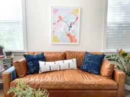 xl Lumbar/Bed Pillow - White African Mud Cloth Cover 12x36 - thumbnail 1