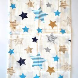 stars Muslin Swaddle, Newborn Baby Wrap, Swaddle Blanket Muslin, Sleeping Bag, New Gift, Shower Present - thumbnail 3
