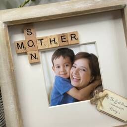 Personalised Mother Son Scrabble Gift Frame - Mum's Birthday Mother's Day Gift From Son For Home Decor Photo - thumbnail 3