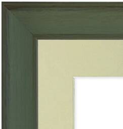 Tuscany Green Wood Picture Frame With Light Grey Mount - thumbnail 2