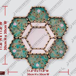 Handmade Hexagonal Wall Mirror 11.8 - thumbnail 4