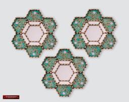 Handmade Hexagonal Wall Mirror 11.8 - thumbnail 1