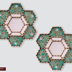 Handmade Hexagonal Wall Mirror 11.8 - thumbnail 3