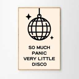 So Much Panic Very Little Disco Art Canvas Poster, Trendy Wall Art, Apartment Aesthetic Decor, Retro Home Printed Gift - thumbnail 2