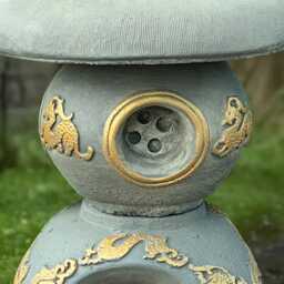 Outdoor Lantern Pagoda Sculpture Concrete Figurine Stone Ornament Handmade Cement Asian Decoration Pagoda Lover Gift - thumbnail 4