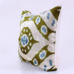 ??kat Velvet Pillow, Bohemian Pillow, Lumbar Pillowcase, Designed Cushions, Couch Cushions, Fashion Cushions, Decorative Pillow, Green Beige Pillow - thumbnail 2