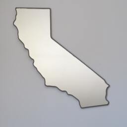 California Mirror/Wall State Outline Silhouette San Francisco Ca Art Shape Modern Decor - thumbnail 2