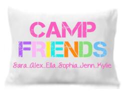 Personalized Camp Friends Pillow Case, Microfiber Kids Bedding - thumbnail 1