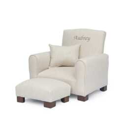 Child's Upholstered Rocking Chair/Chair - Pink Vinyl - thumbnail 3