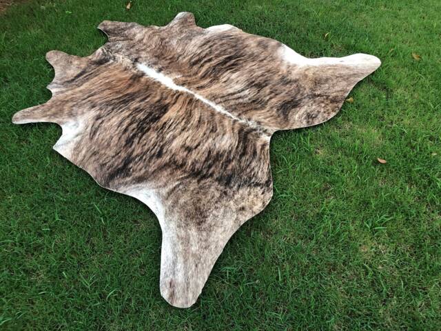 Special Cowhide Rugs 120cm X - For Bedroom Brown White Black Natural Hair On Hides Leather Area Rug - image 1