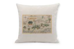 Hundred Acre Wood Map Cushion Classic Winnie The Pooh Gift, Bear Gift - thumbnail 1