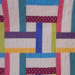 "Handmade Polka Dot Twin Quilt Woven Cotton, Youth Bedding - 60"" X 76" - thumbnail 2