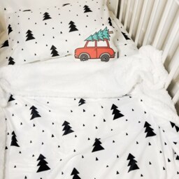 Christmas Tree Monochrome Bedding, Duvet Covers, Fitted Sheets, Kids & Baby Children's Room Decor, 1st - thumbnail 4