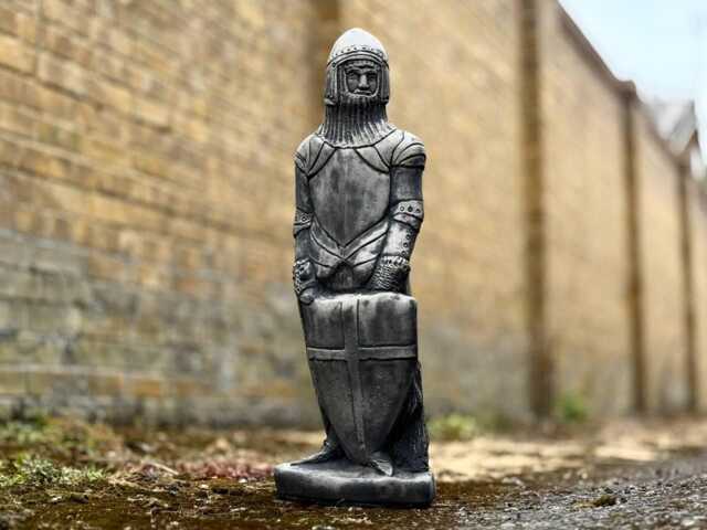 Concrete Knight Statue Outdoor Medieval Sculpture Stone Warrior Figurine Cement Historical Castle Decor Father Gift - image 1