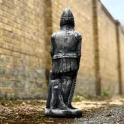 Concrete Knight Statue Outdoor Medieval Sculpture Stone Warrior Figurine Cement Historical Castle Decor Father Gift - thumbnail 4