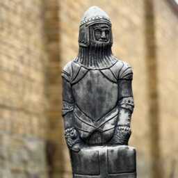 Concrete Knight Statue Outdoor Medieval Sculpture Stone Warrior Figurine Cement Historical Castle Decor Father Gift - thumbnail 2