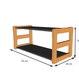 Montessori Furniture Set Start Shelf, Chair & Box - Beech Wood - thumbnail 3