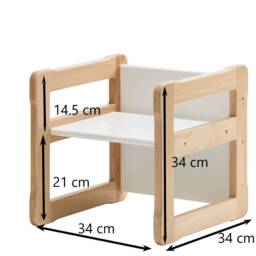 Montessori Furniture Set Start Shelf, Chair & Box - Beech Wood - thumbnail 4