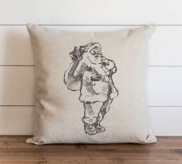 Christmas Pillow Cover // Santa {style 4} Farmhouse Decor Covers Throw - thumbnail 1
