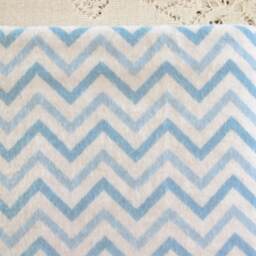 Rts Extra-Large Receiving Blanket - Blue Light & White Chevrons Baby Boy Gift Hannahs Homestead2 - thumbnail 2