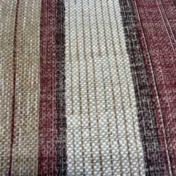 Fermoie Carskiey Broad Stripe Designer Burgundy Beige Linen Cushion Pillow Cover - thumbnail 3