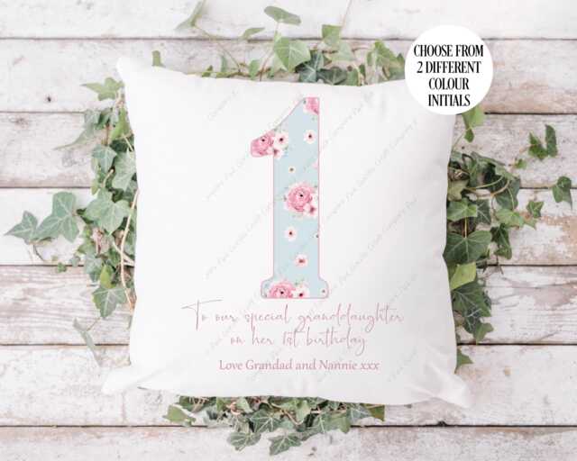 Personalised Flower Gift, Roses Cushion, Floral Gift For Grandma, Friend, Mum, Chic Rose - image 1