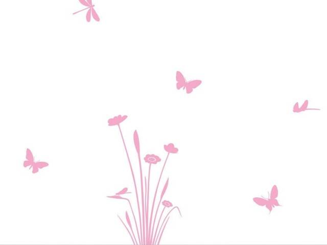 Flower Wall Decals For Nursery Decor - Butterfly Decal Girls Bedroom Dragonfly Stickers Kids Room Or Playroom Art - image 1