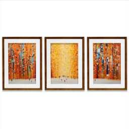 Orange Sunset Stroll Framed Art Print Trio - thumbnail 4