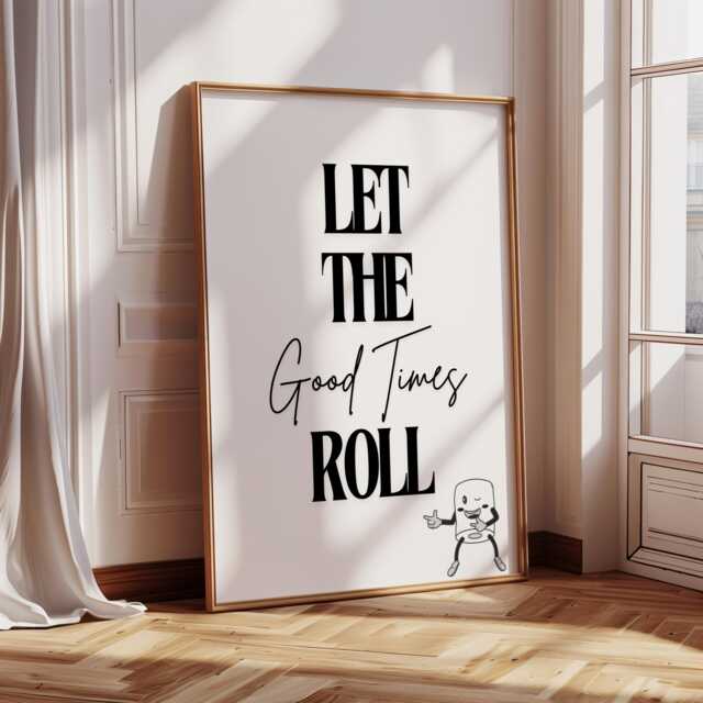 Let The Good Times Roll Print Quirky Bathroom Decor