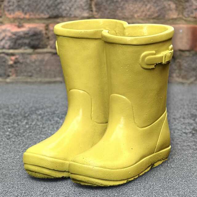 Concrete Boots Statue Stone Shoes Figure Winter Garden Decor Handmade Sculpture Holiday Home Accent Cute Ornament Art Gift - image 1