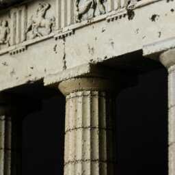 Parthenon West Facade Architectural Model, Doric Column Sculpture, Classical Greece Replica - Hand Painted Limited Edition - thumbnail 2
