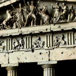 Parthenon West Facade Architectural Model, Doric Column Sculpture, Classical Greece Replica - Hand Painted Limited Edition - thumbnail 4