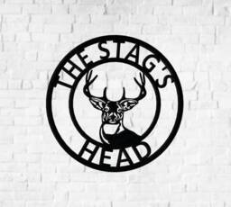 stag Deer Metal Wall Art - Custom Home Decor Hangings - thumbnail 1